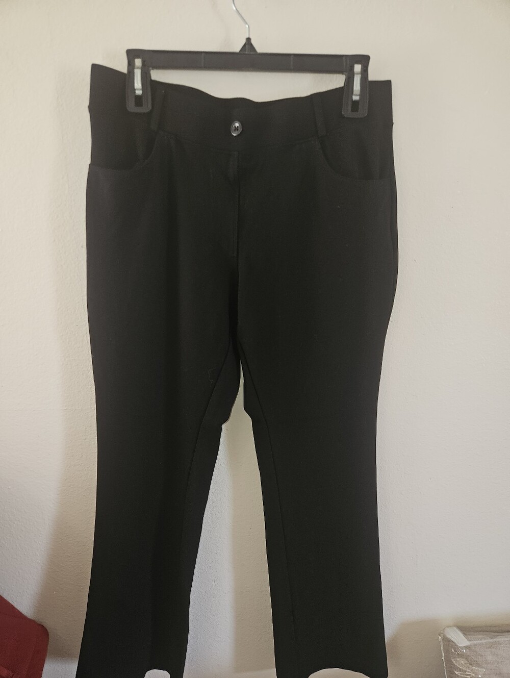 Willit Womans Black Pull On Slacks Size L
